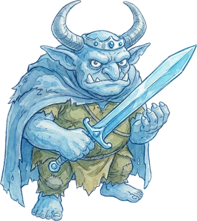The warlord redrawn in blue as your champion